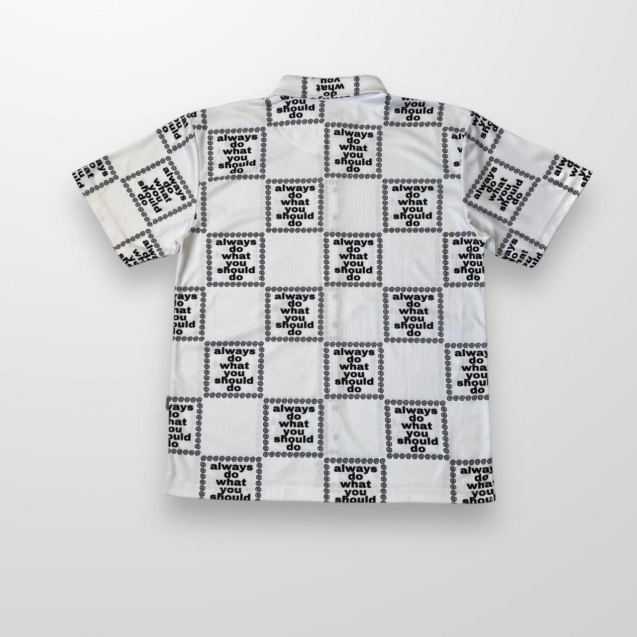 ADWYSD Button Up Shirt In White & Black