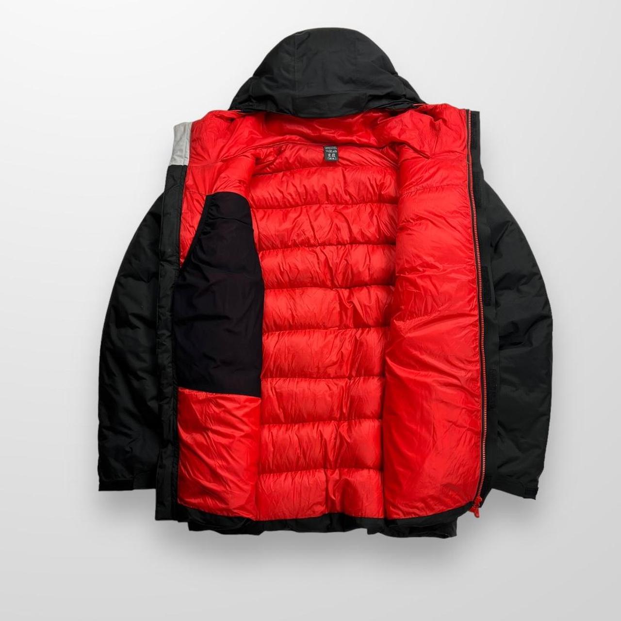 Rab Resolution Windproof Hydrophobic 800FP Goose Down Jacket In Black & Red