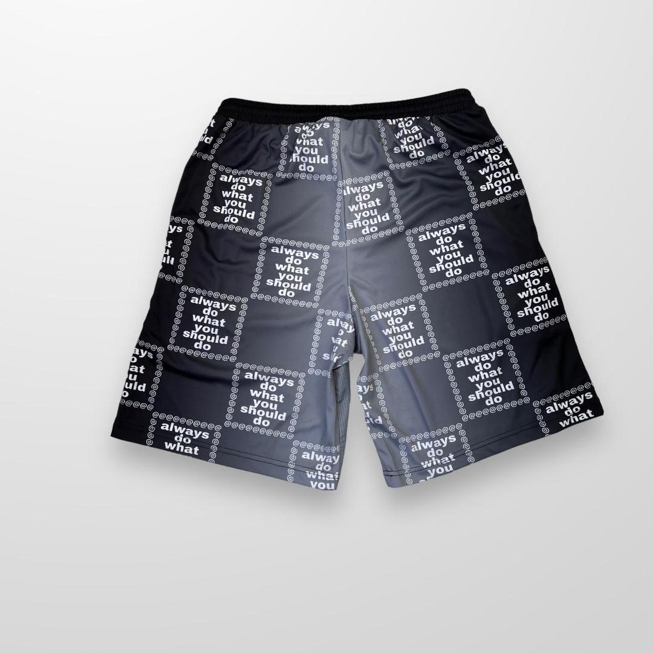 ADWYSD Jersey Shorts In Black & Grey Gradient