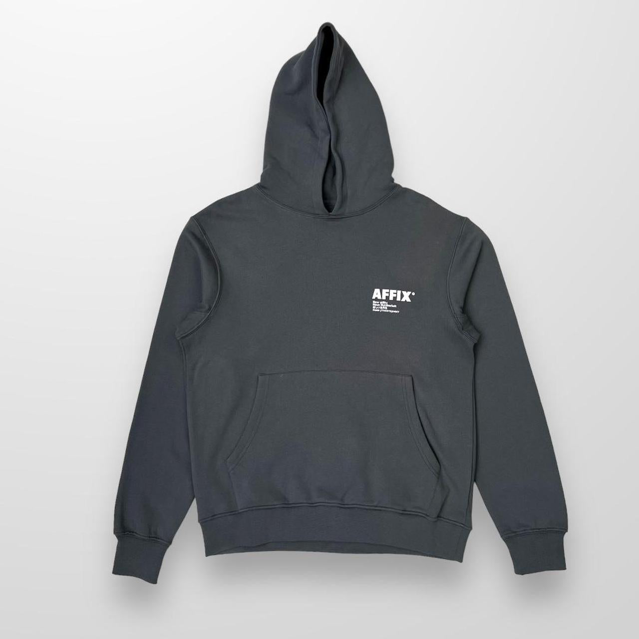 Affix AFFXWRKS Standardised Hooded Sweatshirt In Dark Grey