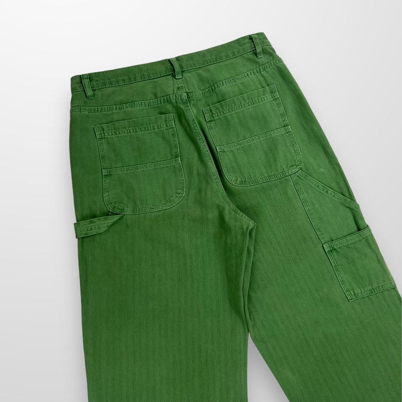 Brain Dead Double Knee Utility Pants / Carpenter Pants In Seafoam / Green