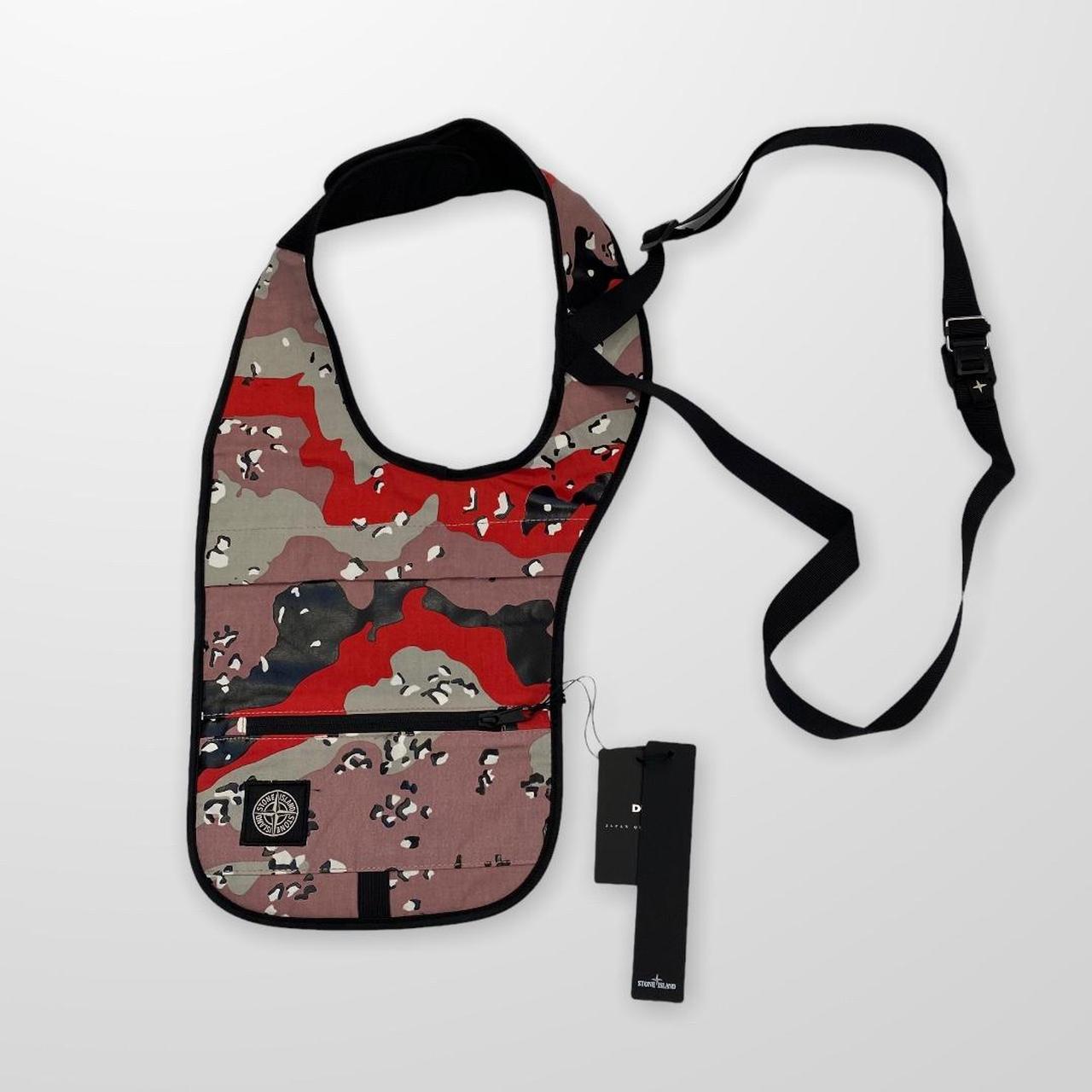 Stone Island Reflective Ripstop Weave / Cordura Shoulder / Holster Bag In PU Desert Camo