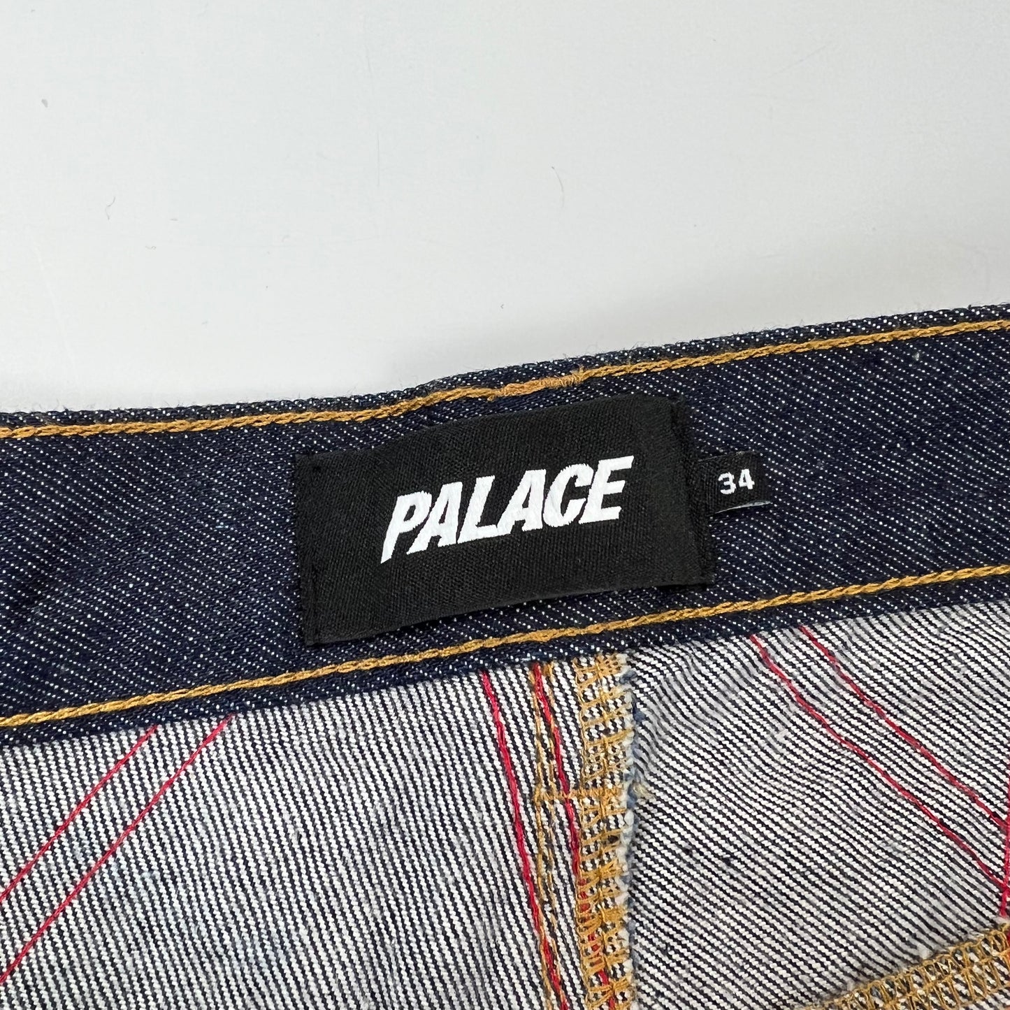 Palace Diamond Stitch Denim Jeans In Indigo