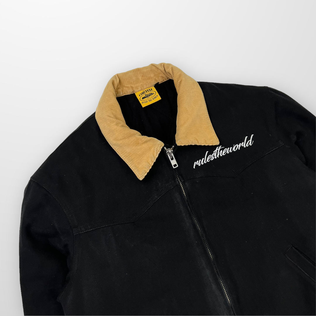 Corteiz Grind Wear Heavyweight Jacket In Black