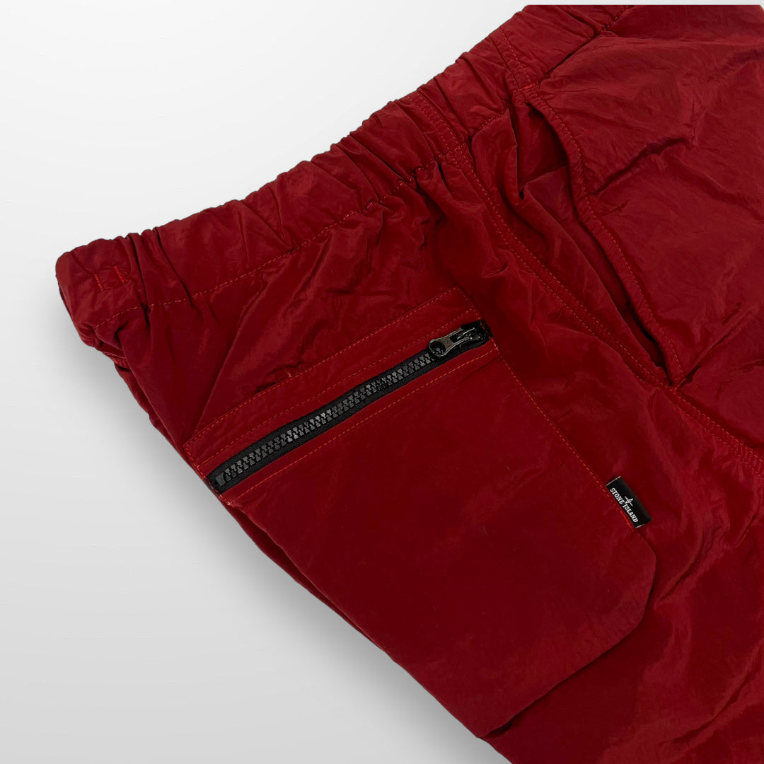 Stone Island Nylon Metal Shimmer Trousers In Red