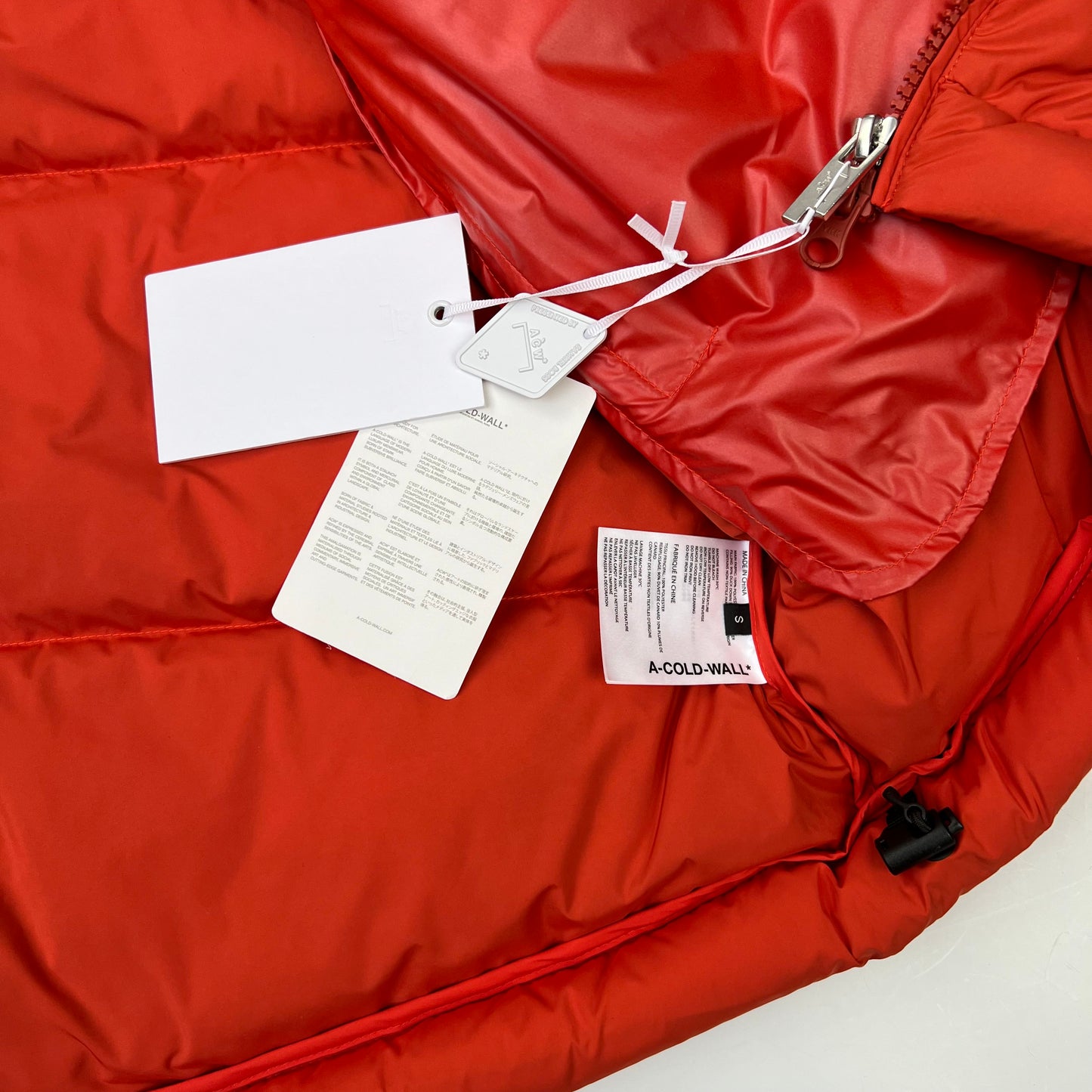 ACW A COLD WALL Panelled Puffer Jacket In Rust