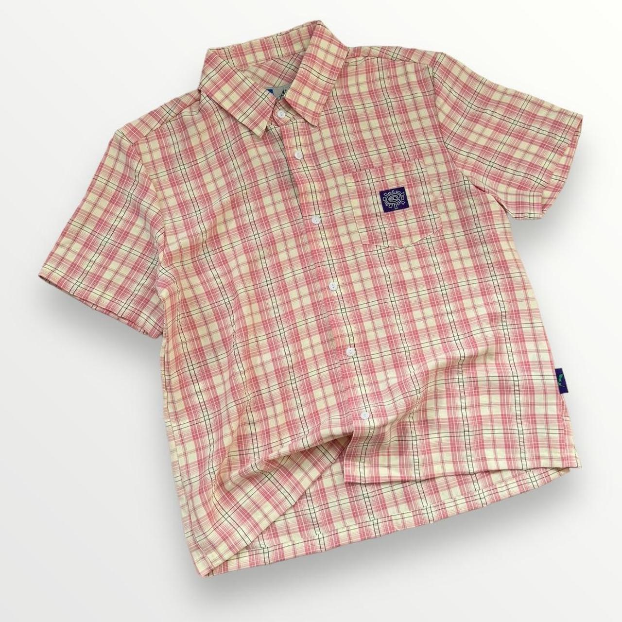 ADWYSD Plaid Checkered Shirt In Light Pink