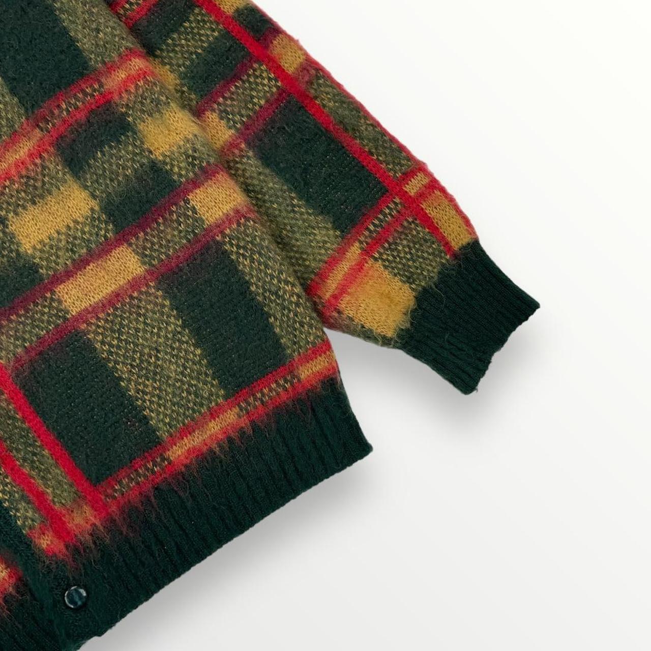 Needles Mohair Plaid Cardigan Jacket In Multi Colours