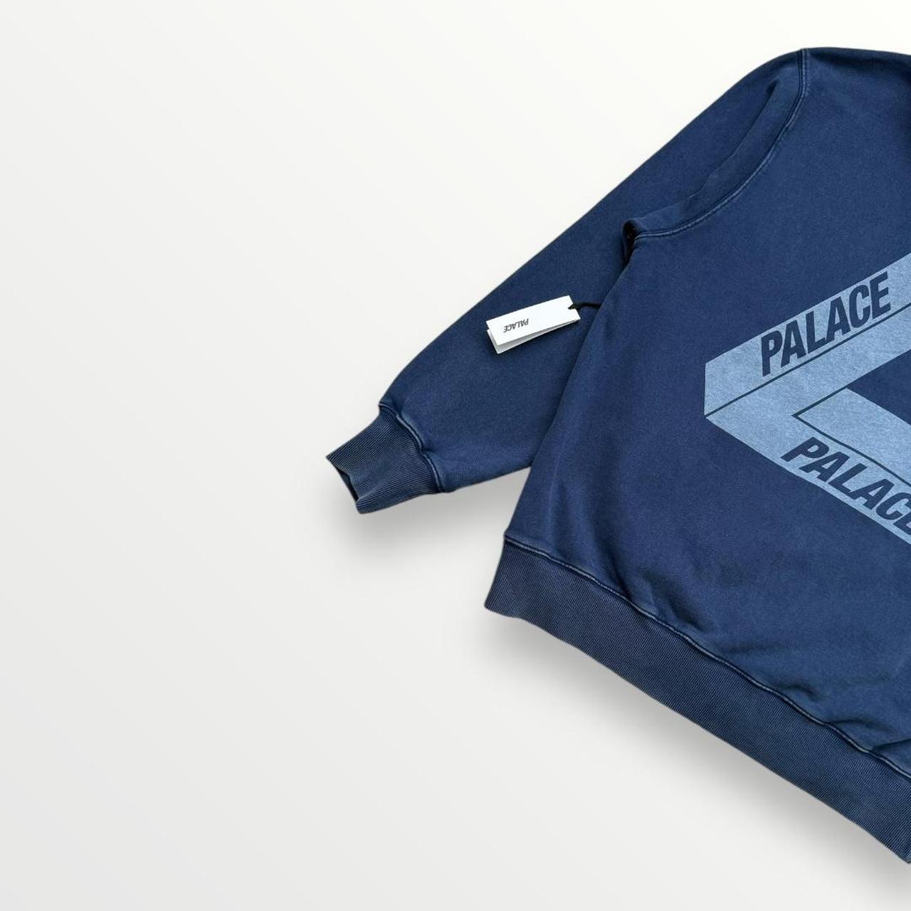 Palace Pigment Wash Tri-Ferg Hoodie In Navy