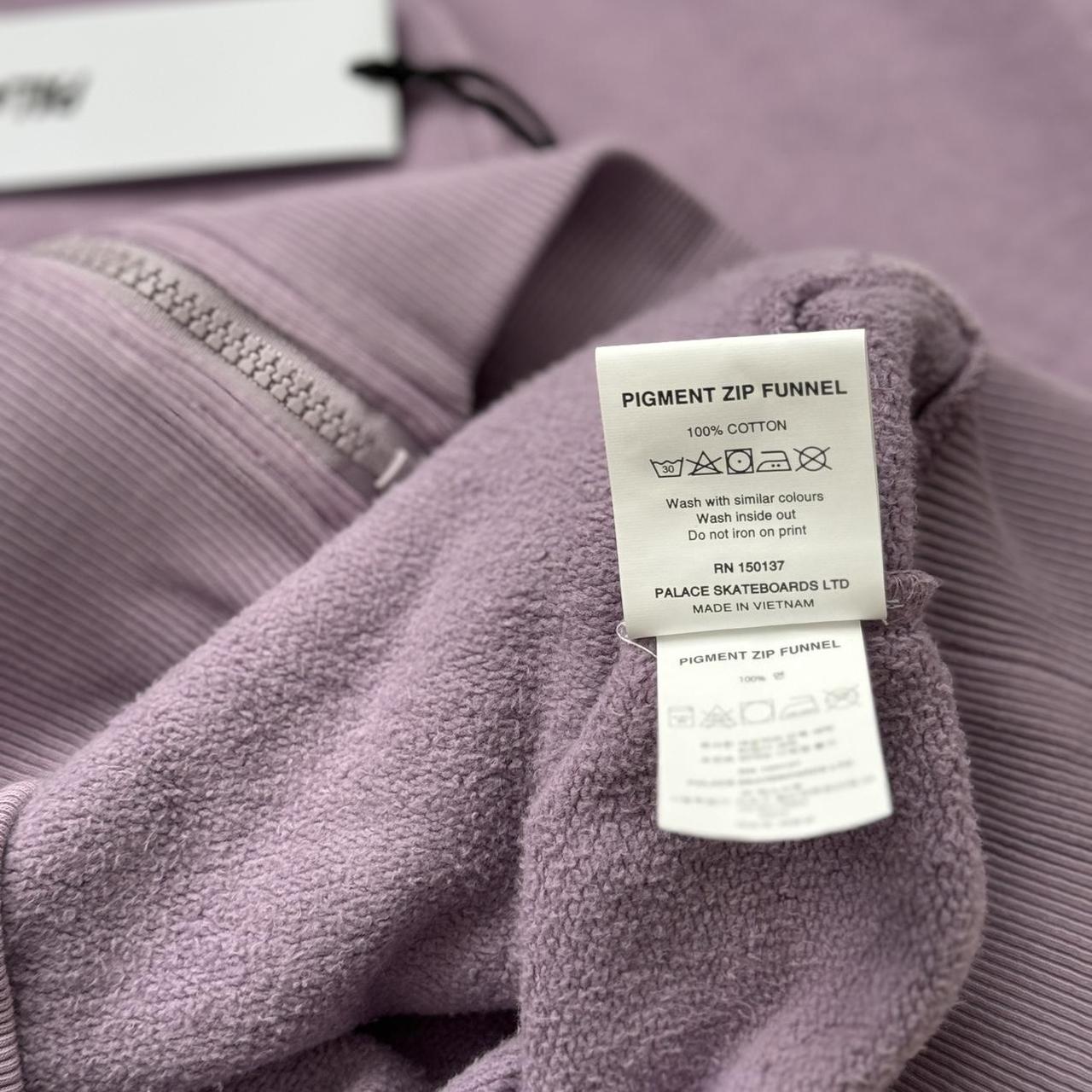 Palace Pigment Wash Palace London Zip Funnel Sweatshirt In Lilac