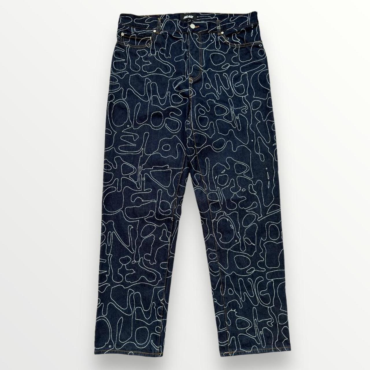 Palace P45 Splat Jeans In Indigo