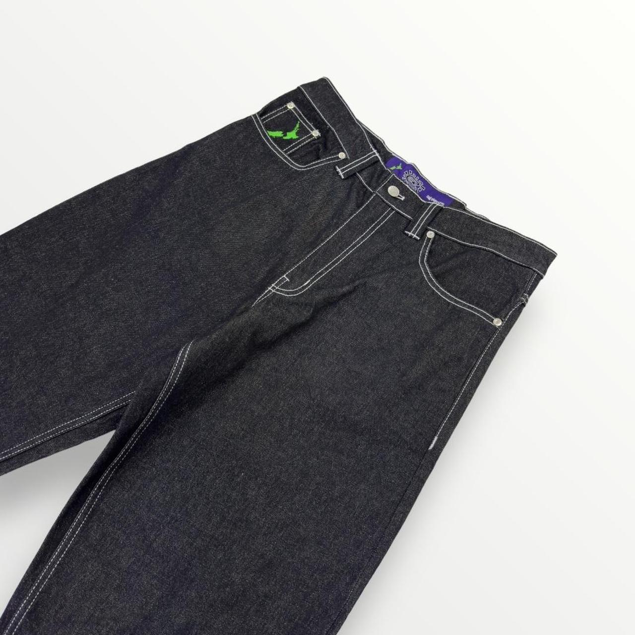 ADWYSD Relaxed Jeans In Indigo Black W/ Red