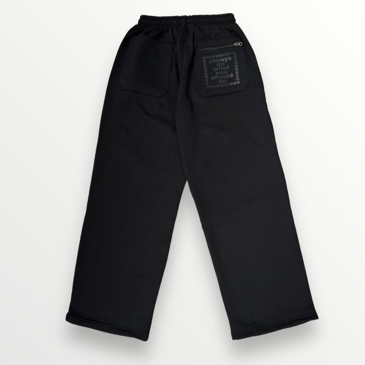 ADWYSD Relaxed No Cuff Joggers In Black