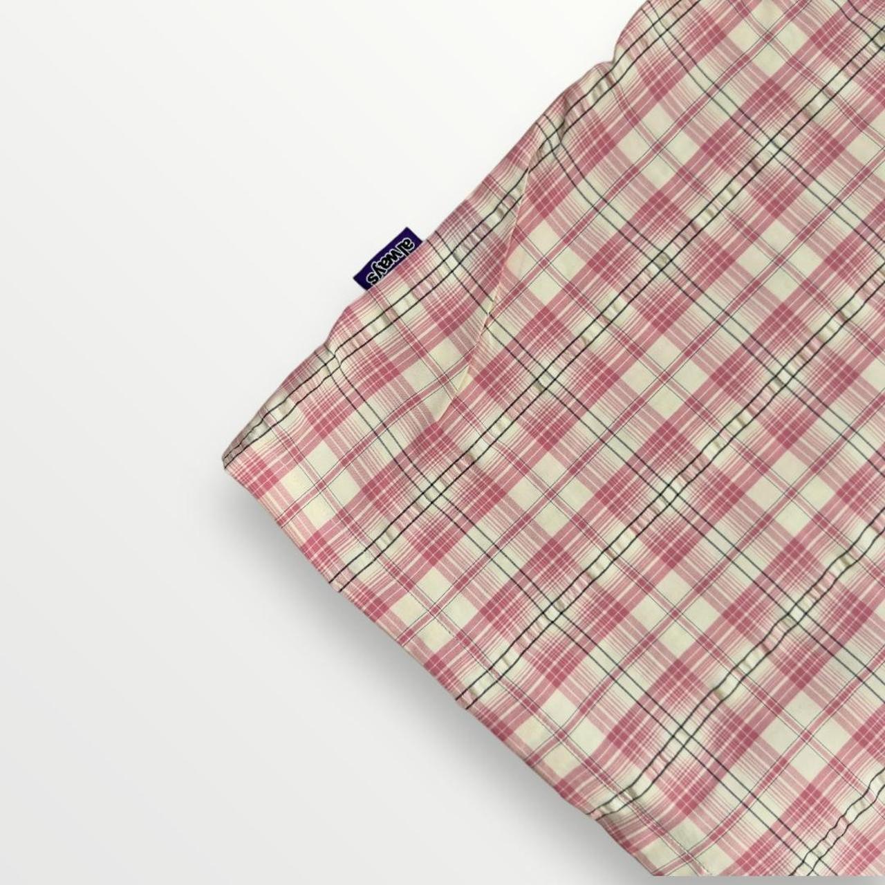 ADWYSD Plaid Checkered Shirt In Light Pink