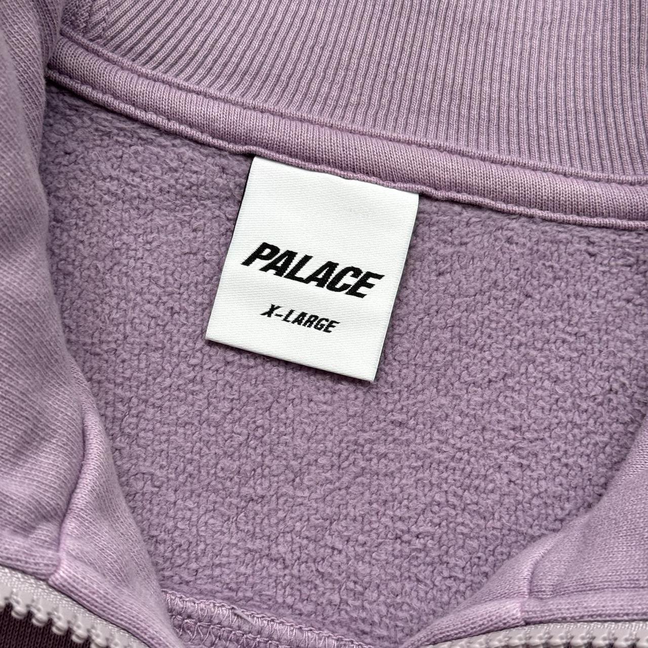 Palace Pigment Wash Palace London Zip Funnel Sweatshirt In Lilac