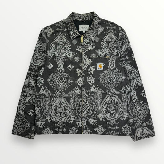 Carhartt WIP Detroit Jacket In Verse Print Black / Grey