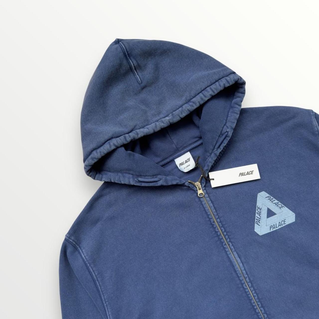 Palace Pigment Wash Tri-Ferg Hoodie In Navy