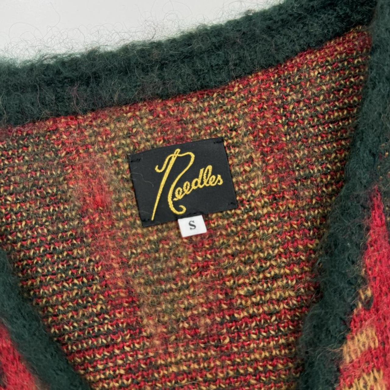 Needles Mohair Plaid Cardigan Jacket In Multi Colours