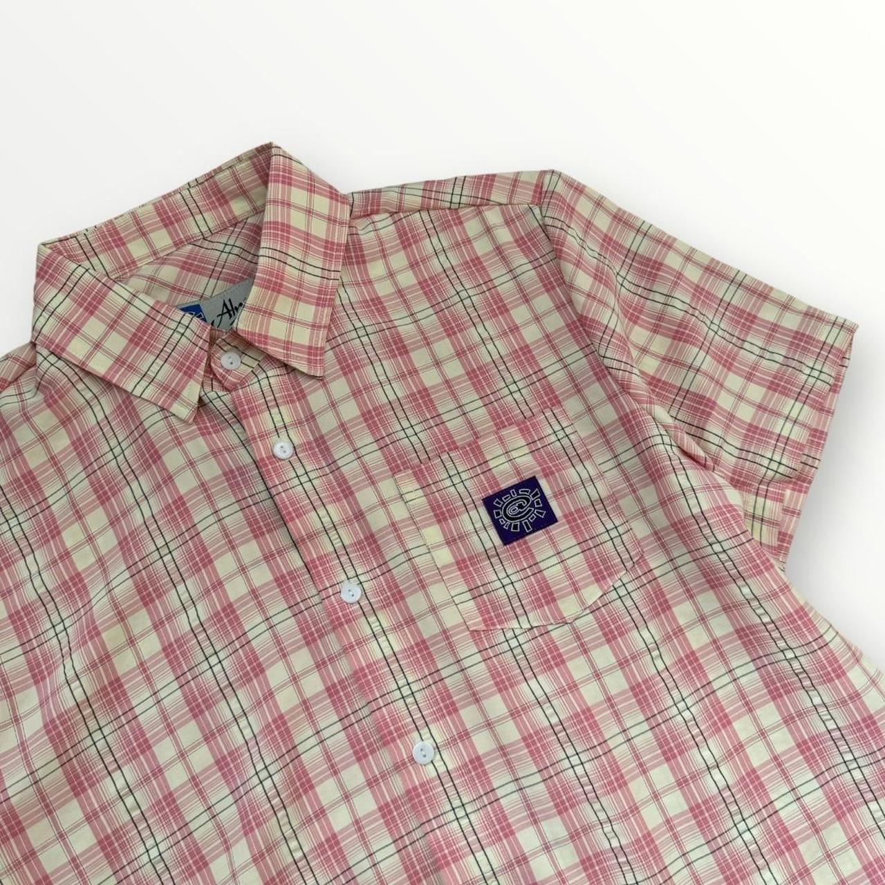 ADWYSD Plaid Checkered Shirt In Light Pink