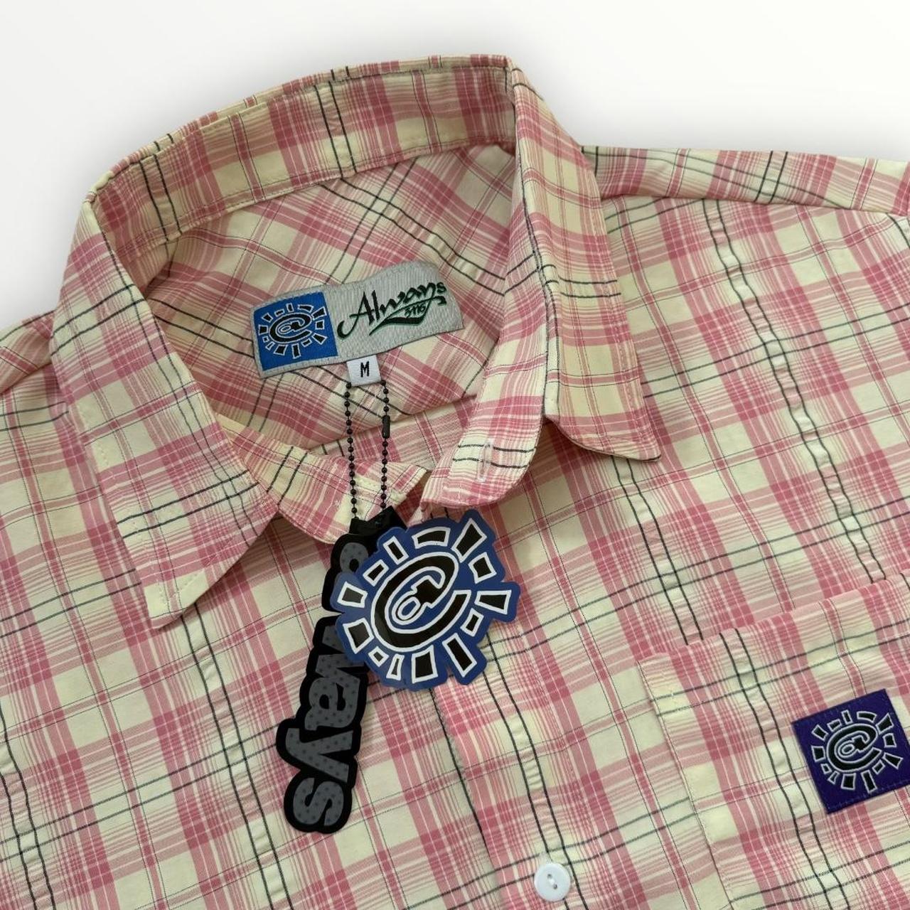 ADWYSD Plaid Checkered Shirt In Light Pink