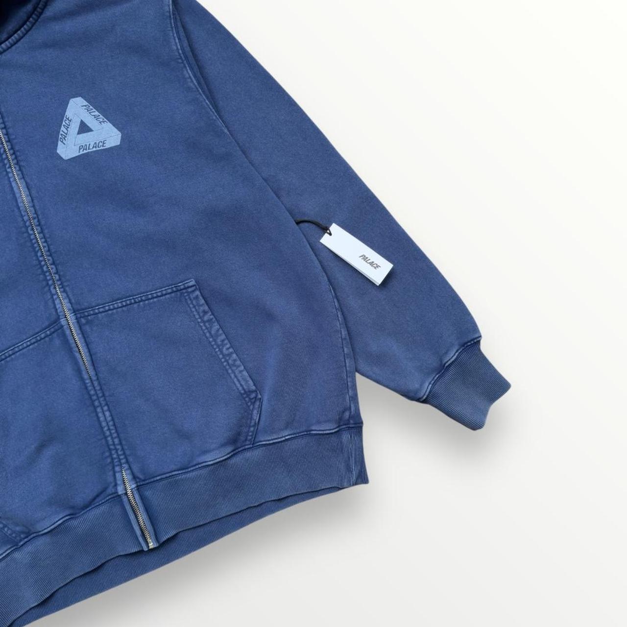Palace Pigment Wash Tri-Ferg Hoodie In Navy