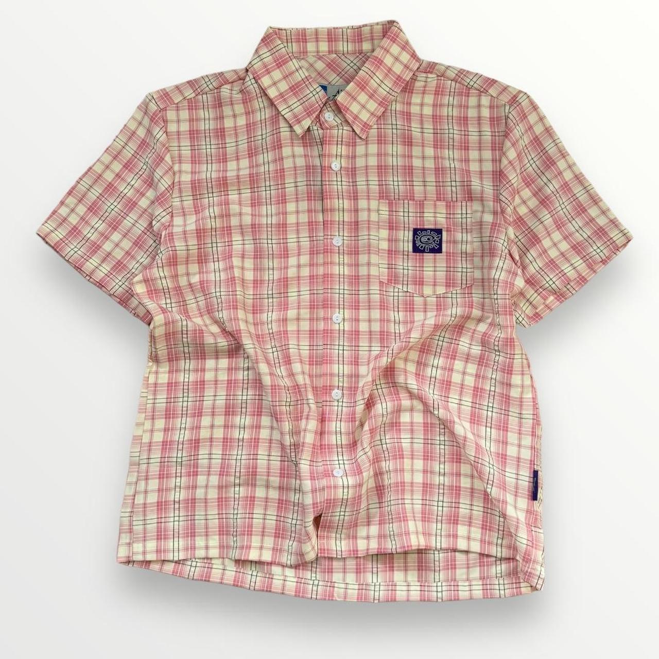 ADWYSD Plaid Checkered Shirt In Light Pink