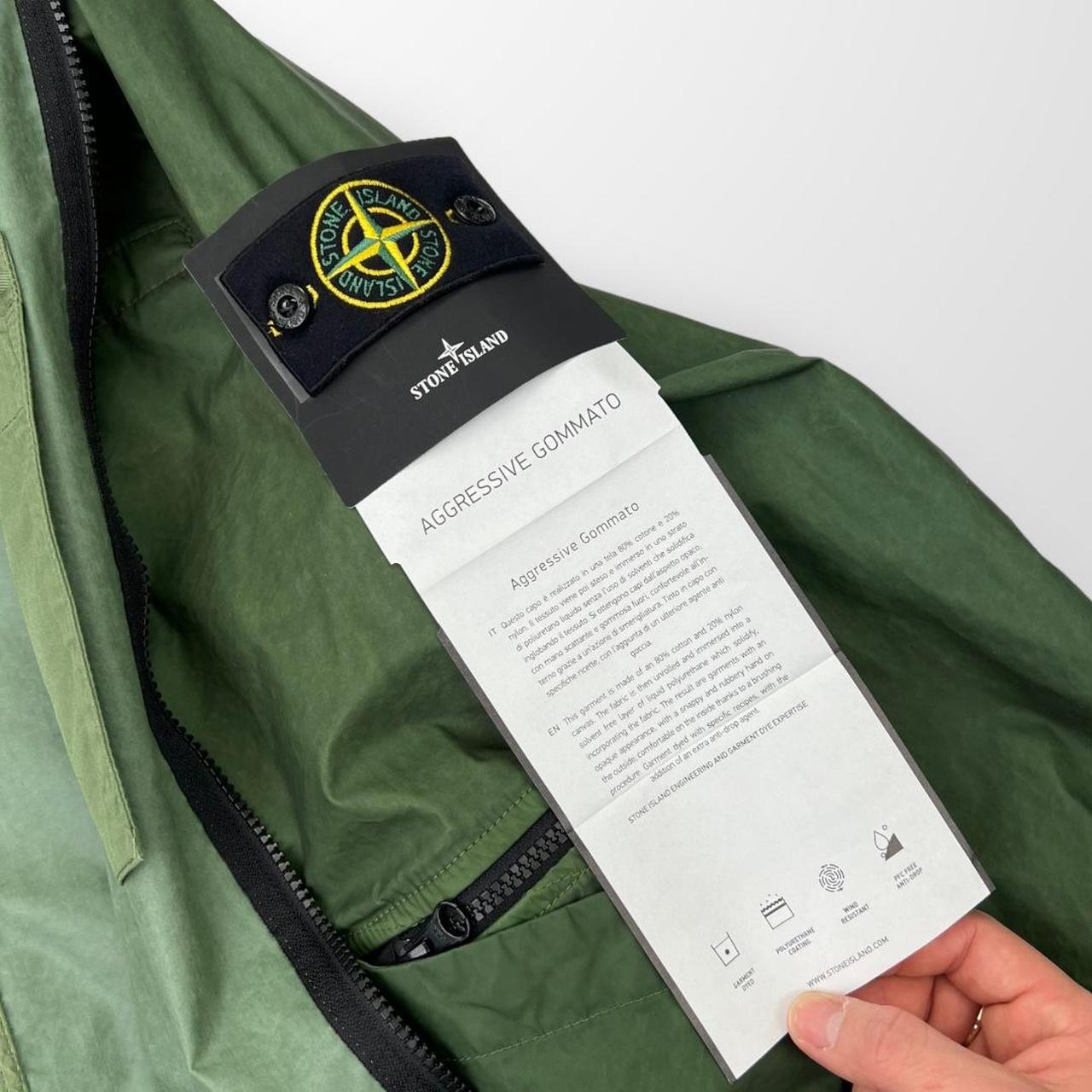 Stone Island Aggressive Gommato Jacket In Green