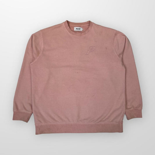 Palace Tri-Stitch Crew Sweatshirt In Pink