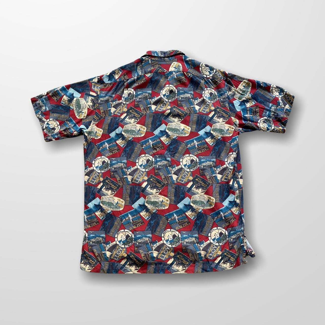 Vintage Ralph Lauren Short Sleeve Shirt Post Card Print