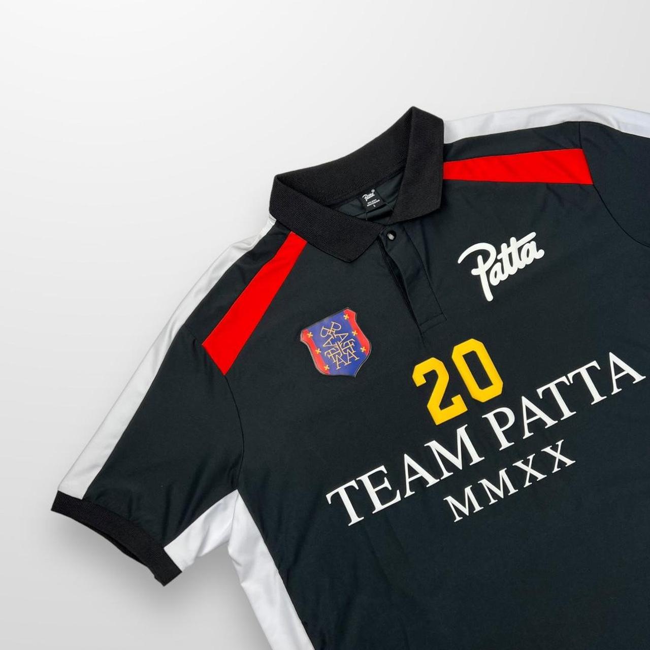 Patta MMXX Polo Jersey In Black & Racing Red