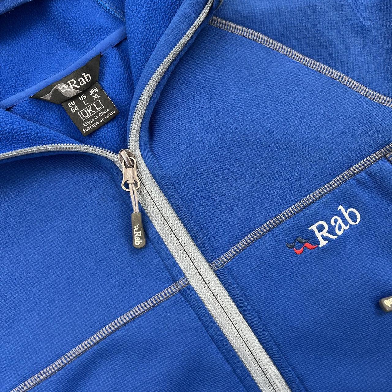 Rab Shadow Hoodie In Blue & Grey Contrast Stitching