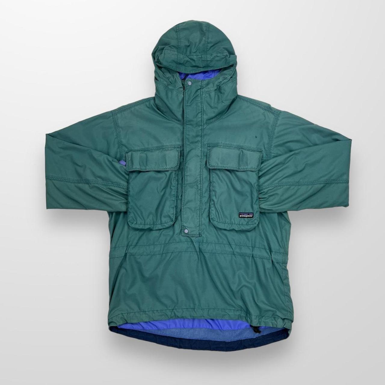 Vintage Patagonia Skanorak Jacket 1/2 Zip In Green & Blue
