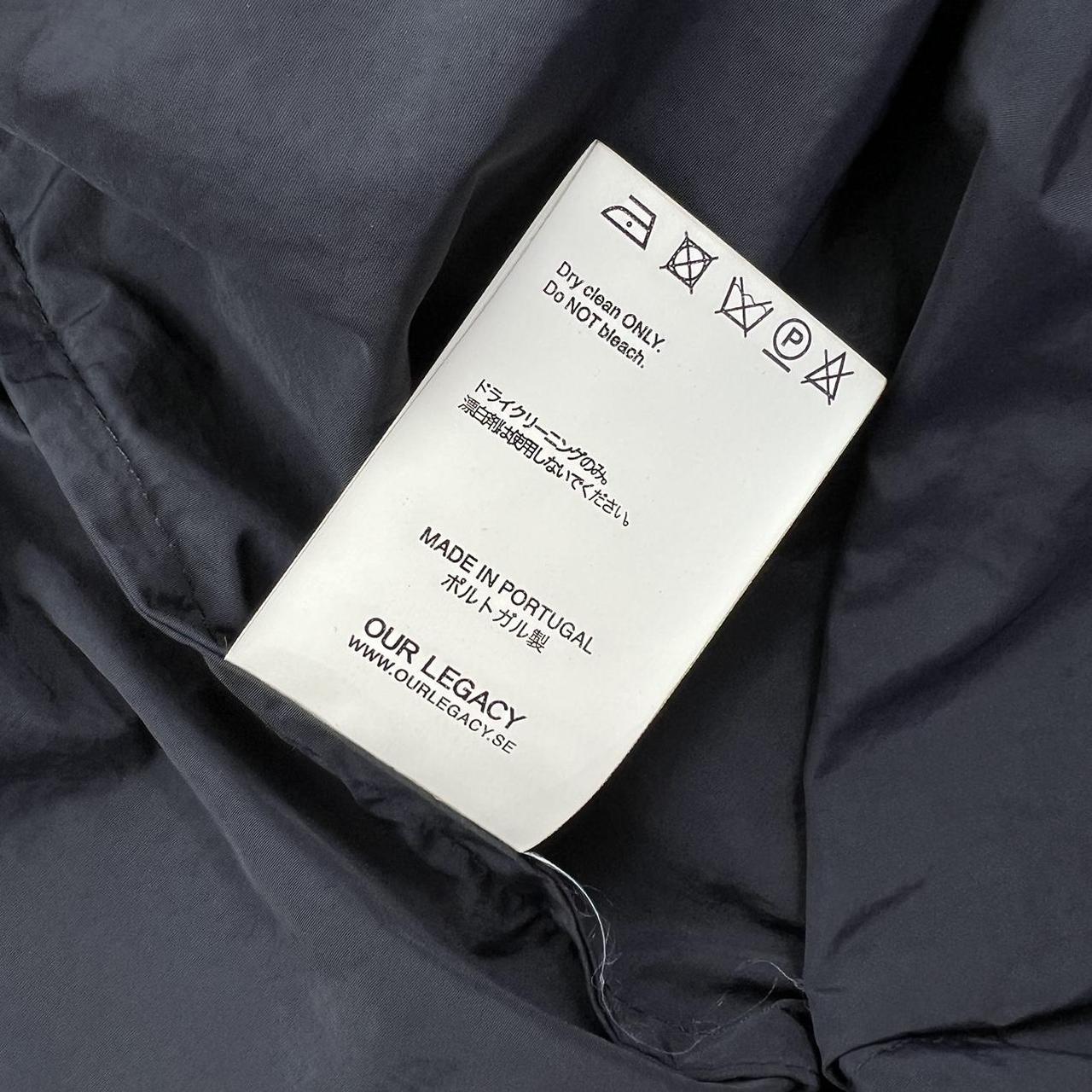 Our Legacy Nylon Jacket In Black W/ Silver Zip