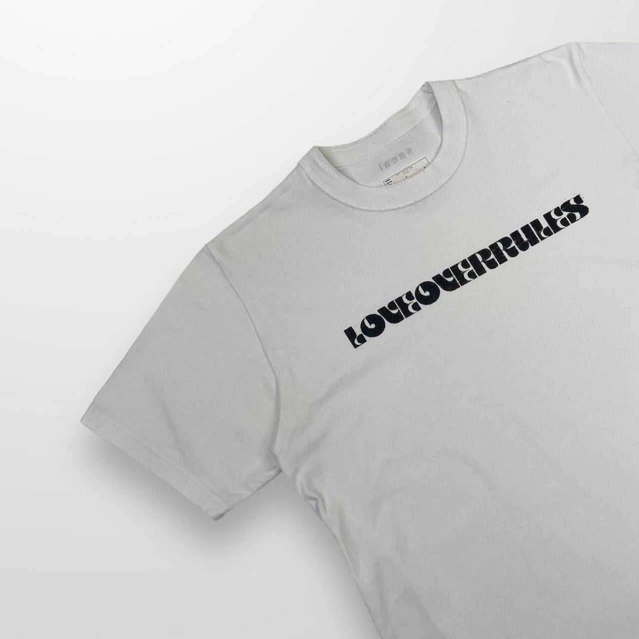 Sacai x Hank Willis Thomas Love Overrules T-Shirt In White & Black