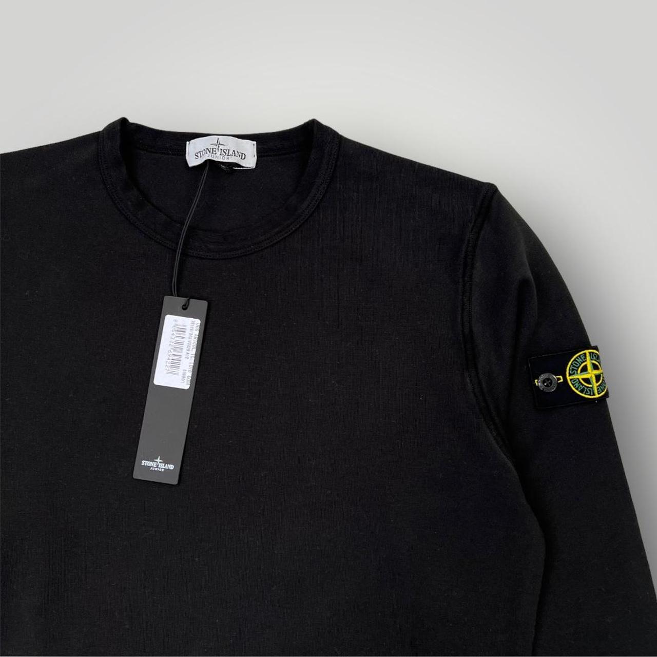 Stone Island Junior Crewneck Sweatshirt In Black