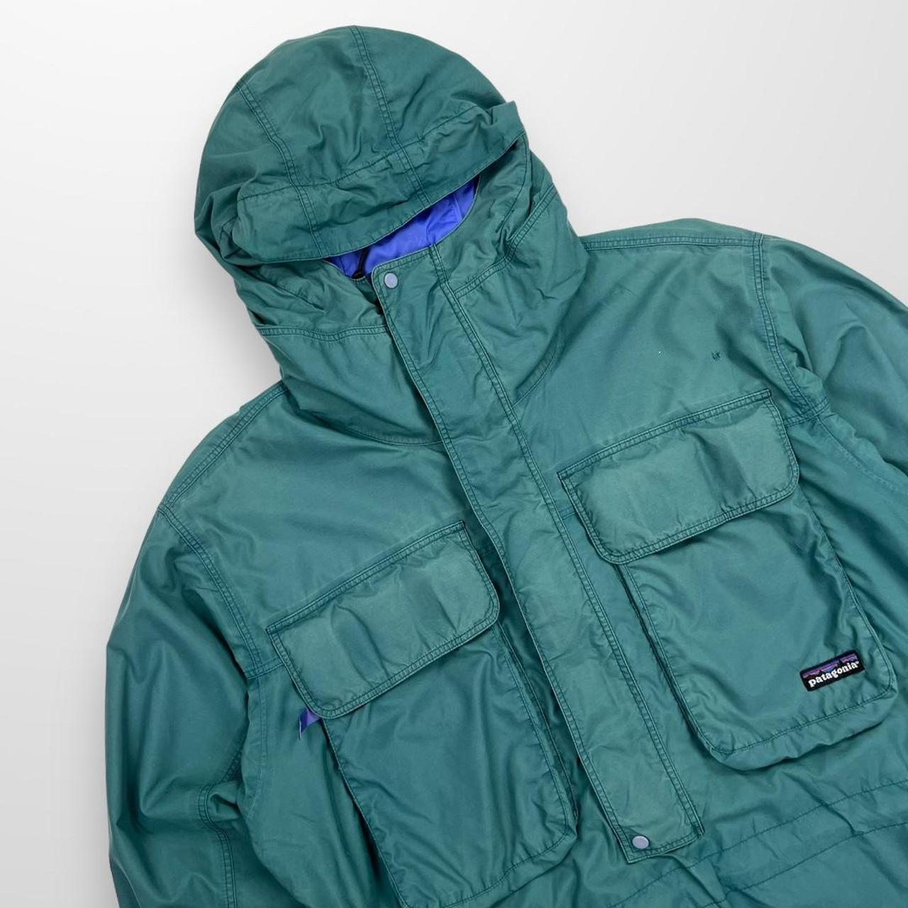 Vintage Patagonia Skanorak Jacket 1/2 Zip In Green & Blue