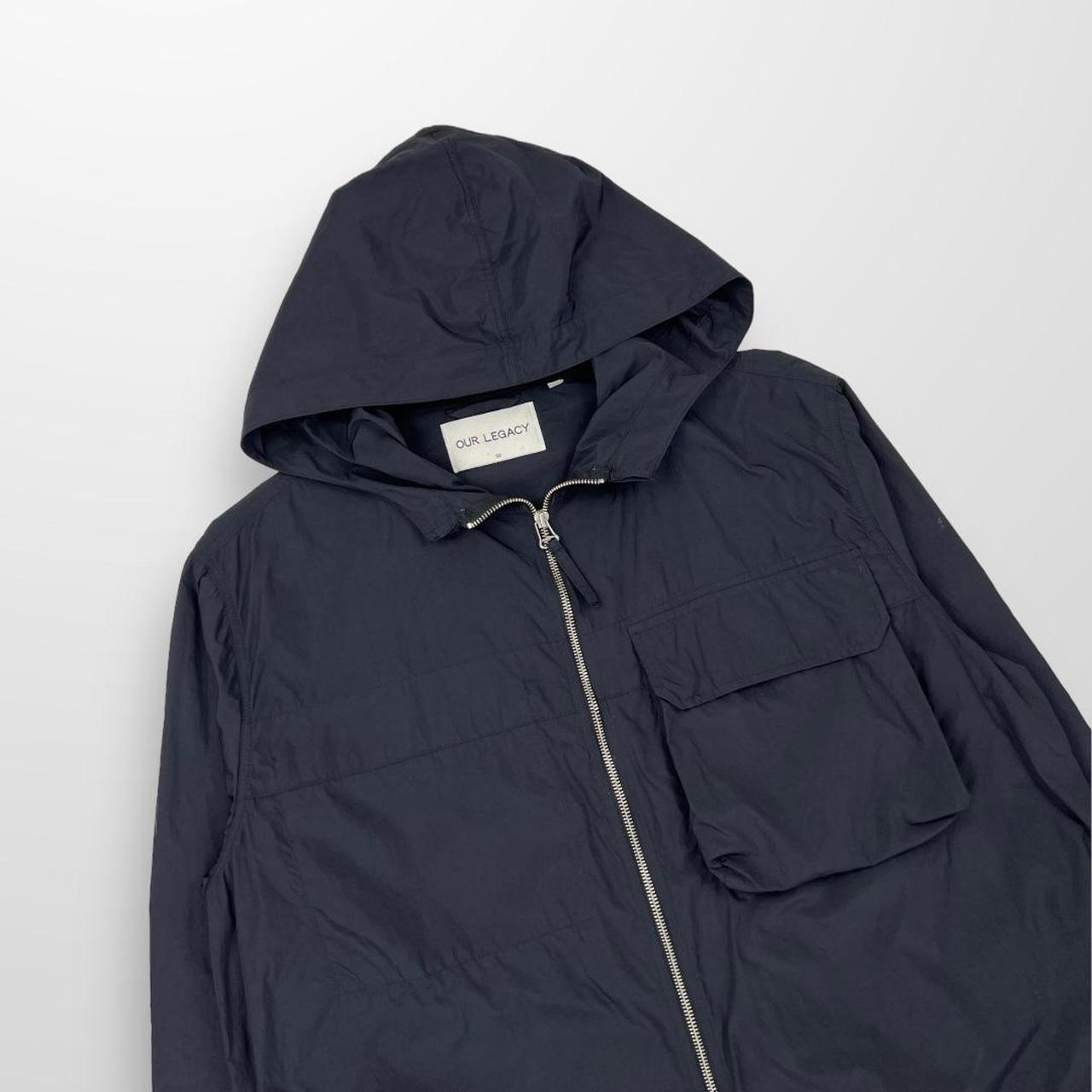 Our Legacy Nylon Jacket In Black W/ Silver Zip