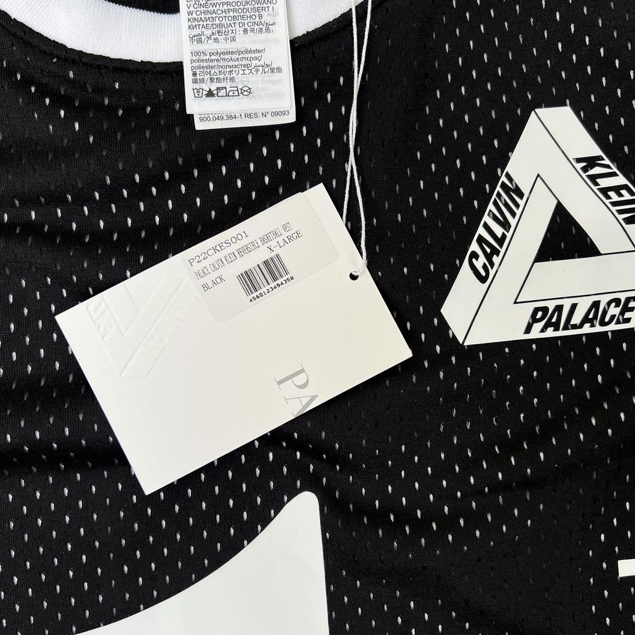 Palace x Calvin Klein Reversible Basketball Vest In Black & White
