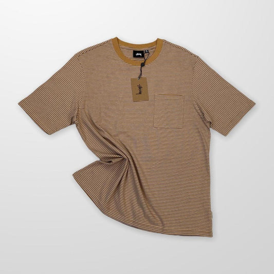 Stussy Mini Stripe Tee T-Shirt In Orange