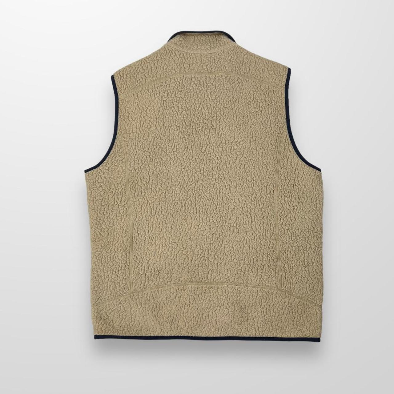 Patagonia Retro Deep Pile Fleece Gilet In Beige