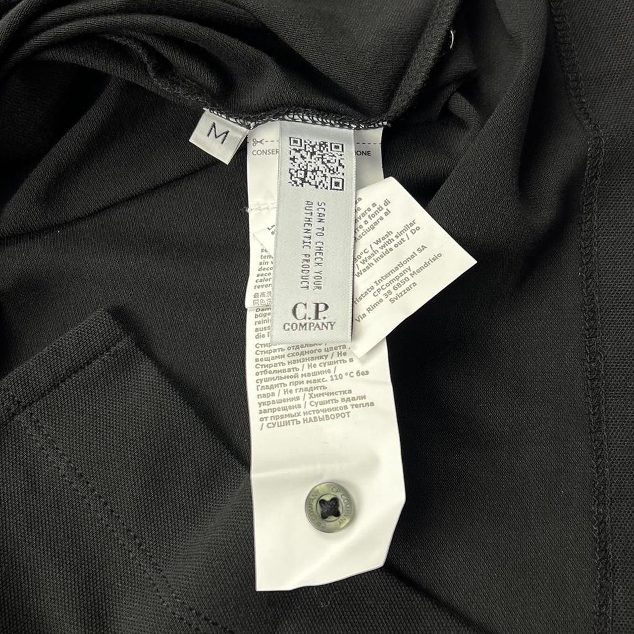 CP Company Patch Logo Polo In Black & White