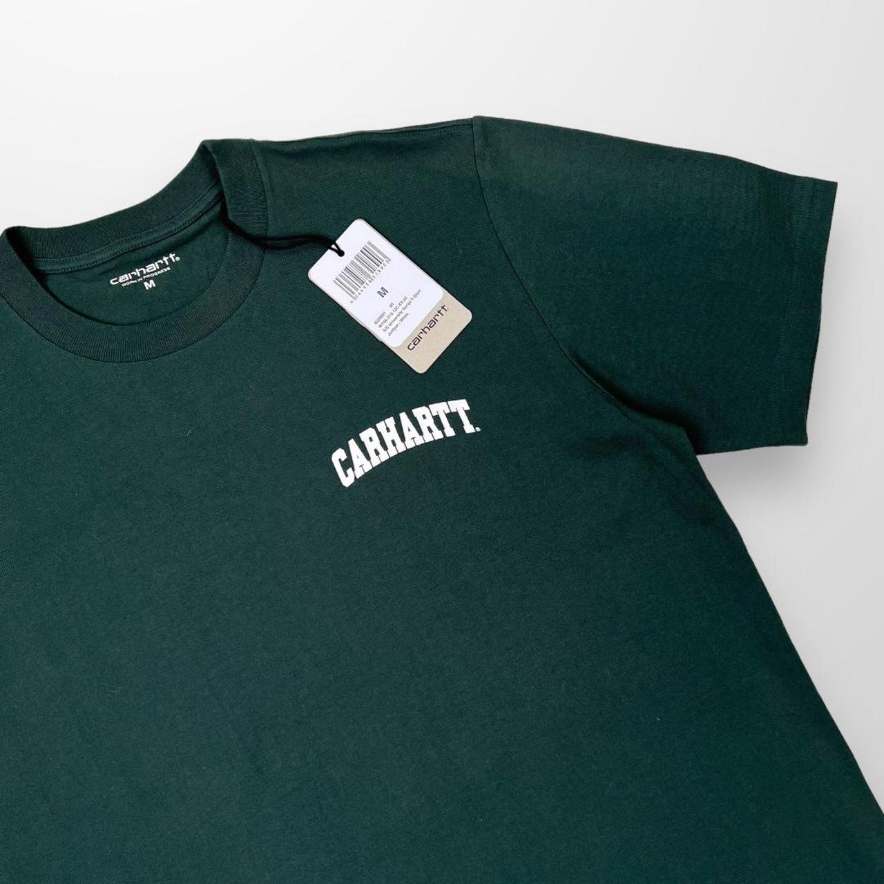 Carhartt WIP S/S University Script T-Shirt In Botanic Green