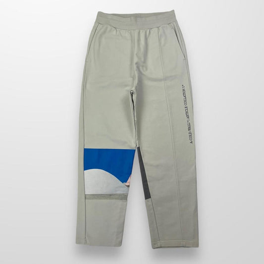 A-COLD-WALL ACW Embroidered / Printed Logo Organic Cotton Tracksuit Bottoms In Chalk White