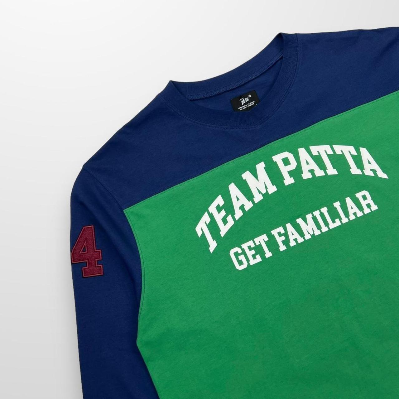 Patta Get Familiar Hockey Jersey / LS T-Shirt In Green & Navy