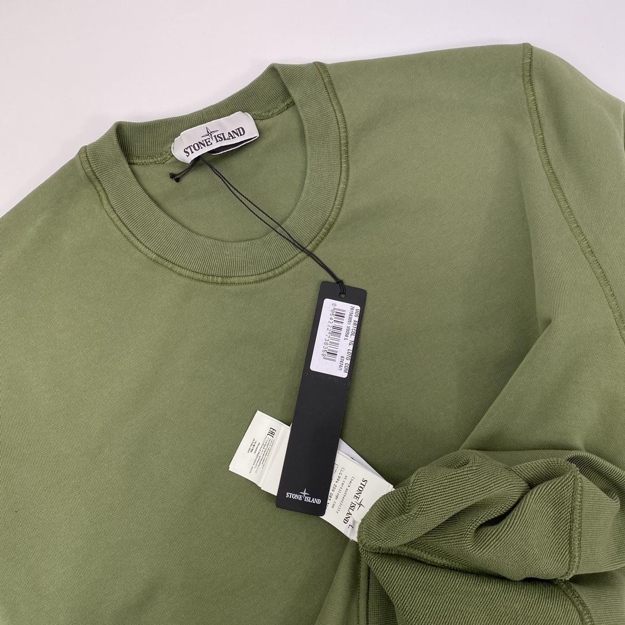 Stone Island Sweatshirt Crewneck In Khaki Green