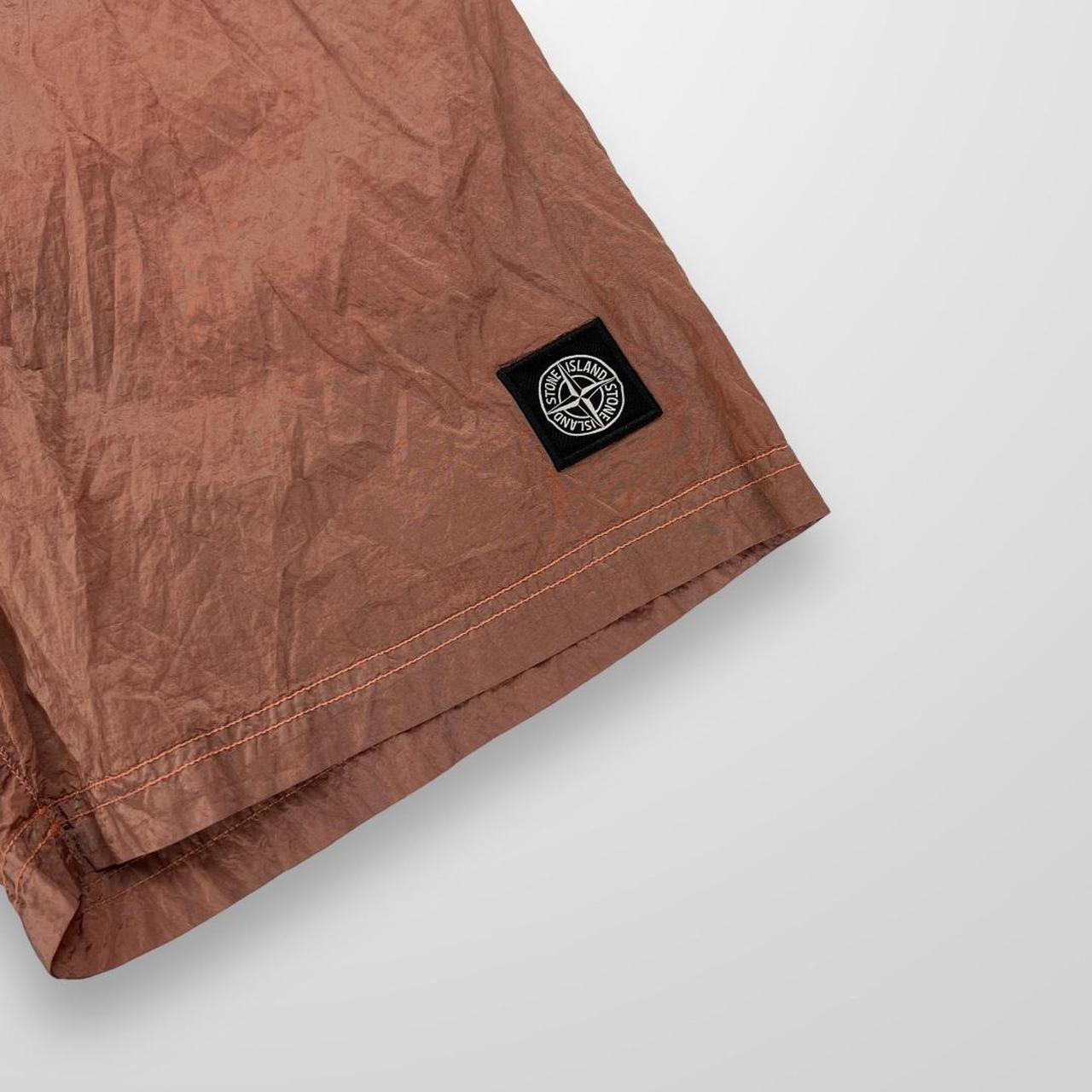 Stone Island Nylon Metal Shimmer Swimming Trunks / Shorts In Copper