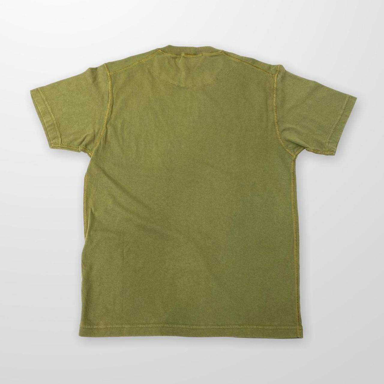 Stone Island Garment Dyed Fissato Compass Patch T-Shirt In Khaki