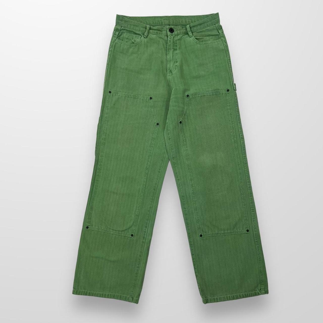Brain Dead Double Knee Utility Pants / Carpenter Pants In Seafoam / Green