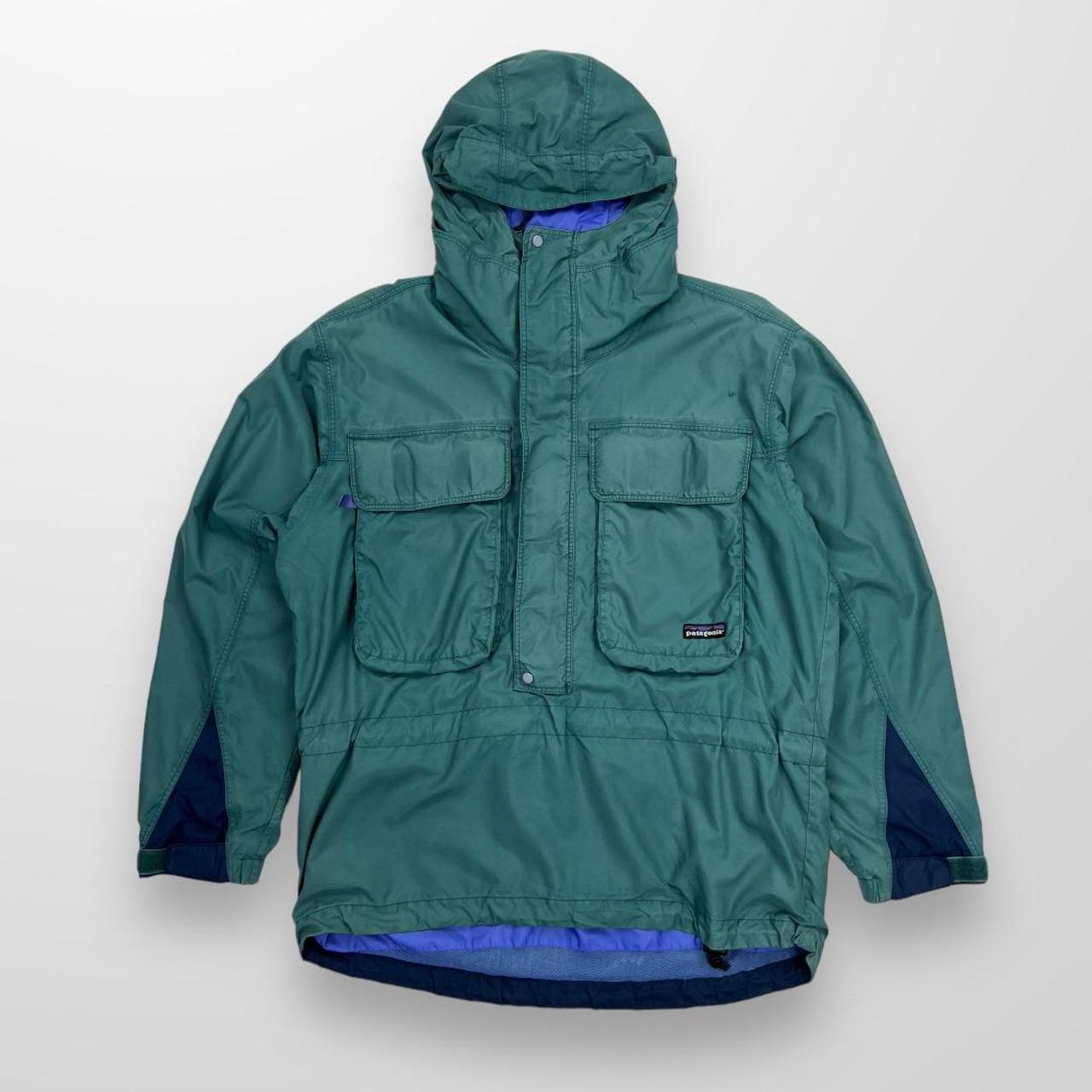 Vintage Patagonia Skanorak Jacket 1/2 Zip In Green & Blue