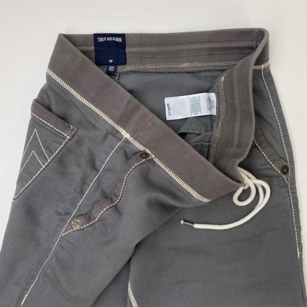 True Religion Big Stitch Full Tracksuit In Grey / White